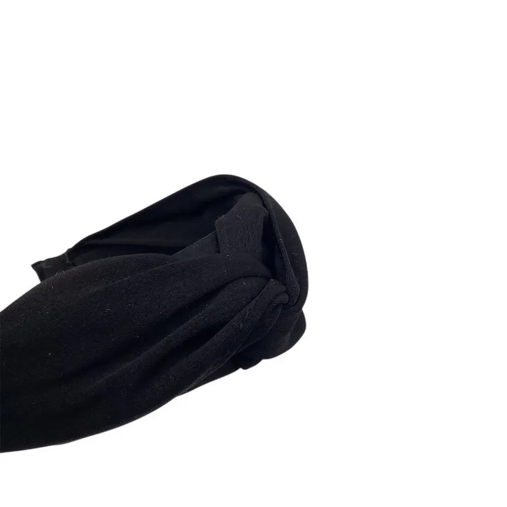 Women's Knotted Headband Set Black & Leopard Print Fashion